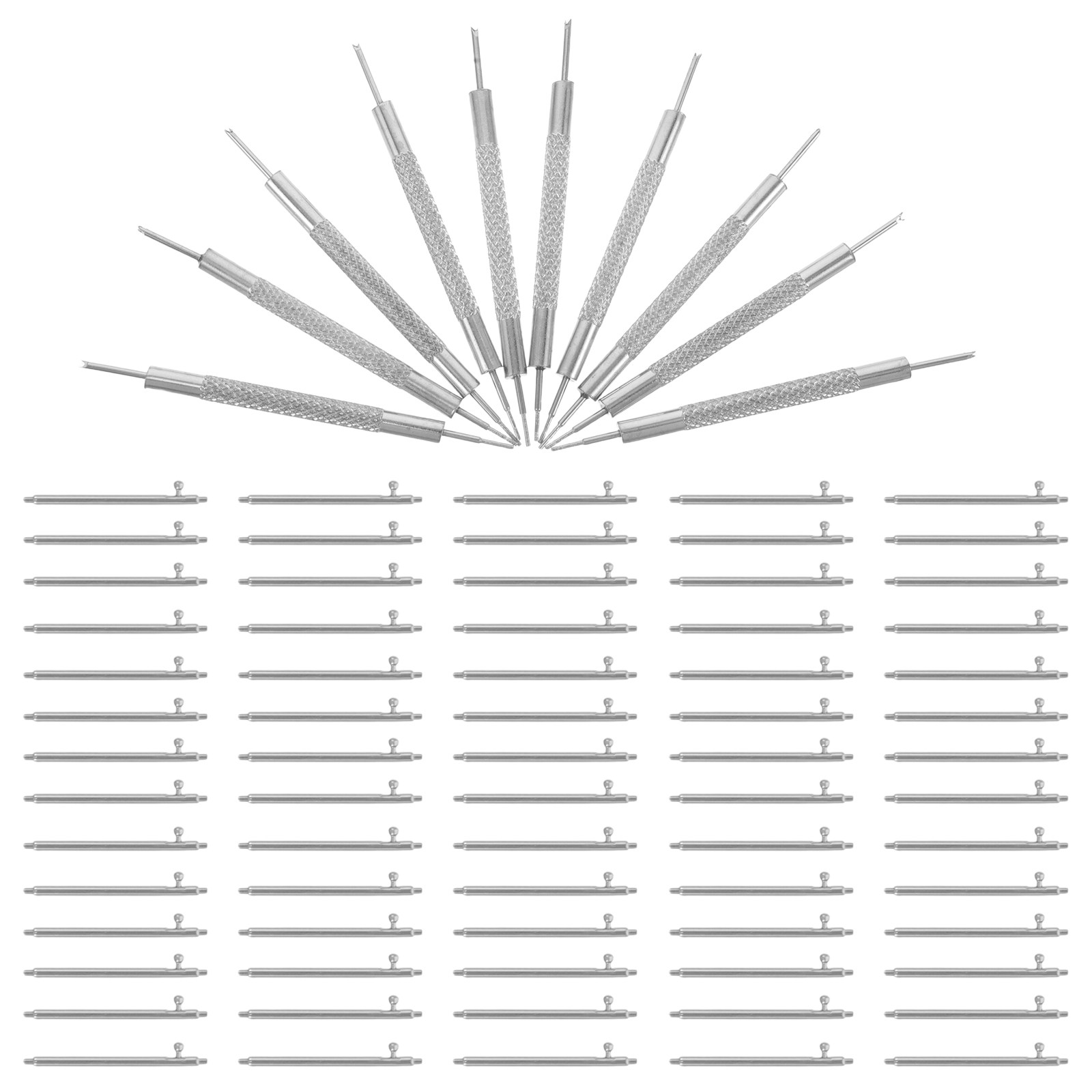 Spring Bar Tool Set - 110 stuks roestvrijstalen horlogeveerstiften, snelontgrendelingsgereedschap voor